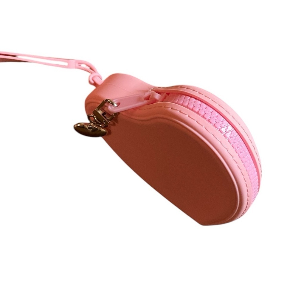 Pink Silicone Heart Wristlet Pouch - Picture 3 of 5